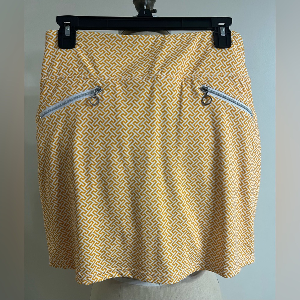 GG Blue Luxe Sport Tennis Skort Orange White Maze Print Size S